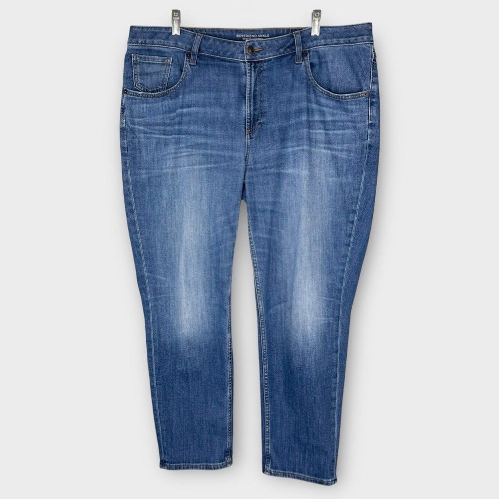 Chico’s Cropped Boyfriend Ankle Jeans 16 Stretch Medium Wash 3R Style 570310390